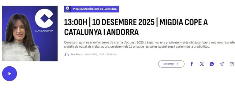 Graciano y Toro Abogados en COPE Mediodía Cataluña y Andorra