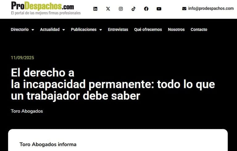 prodespachos incapacidad permanente