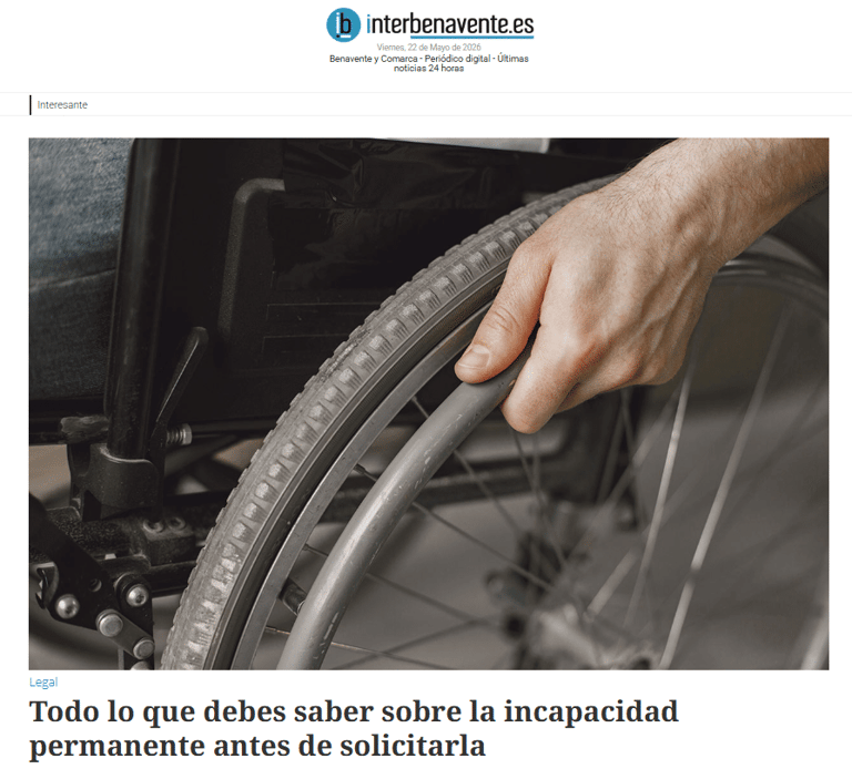 Toro Abogados en Interbenavente: qué debes preparar antes de solicitar una incapacidad permanente